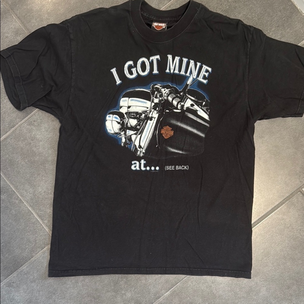 2002 Harley-Davidson Black Short Sleeve Tee Large